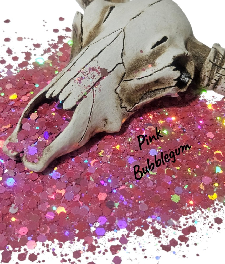 "Pink Bubblegum" Halographic Chunky Glitter