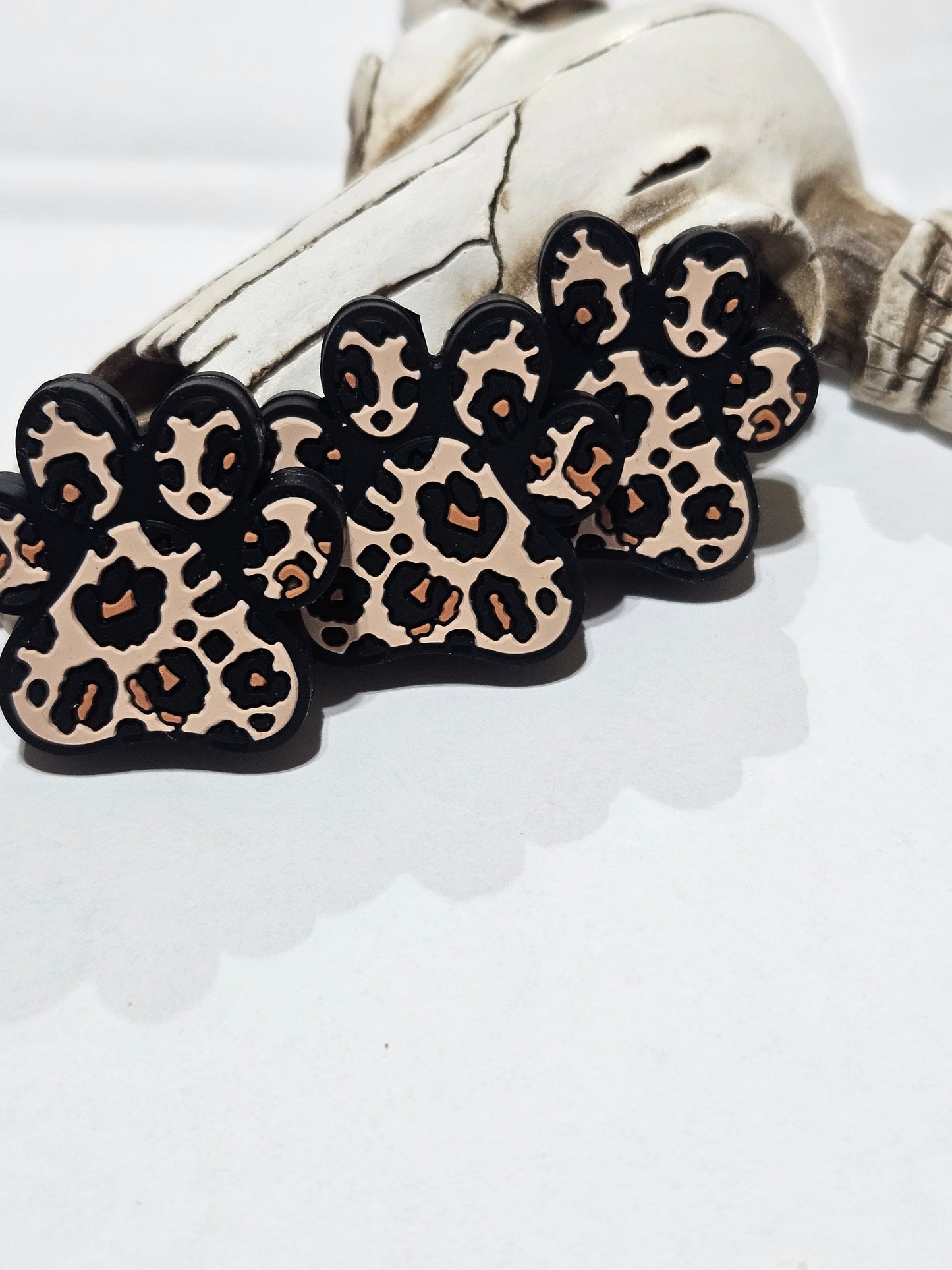 Brown Leopard Silacone Paw Focal