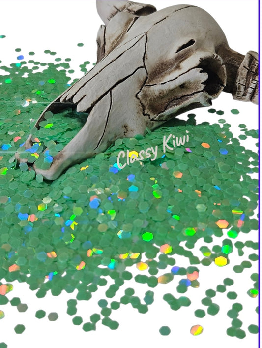 "CLASSY Kiwi" Halographic Chunky Glitter