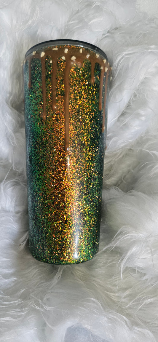 22oz Green Caramel Apple Tumbler