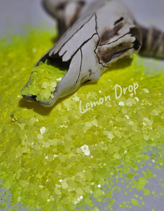"Lemon Drop" Chunky Metallic Matte Glitter