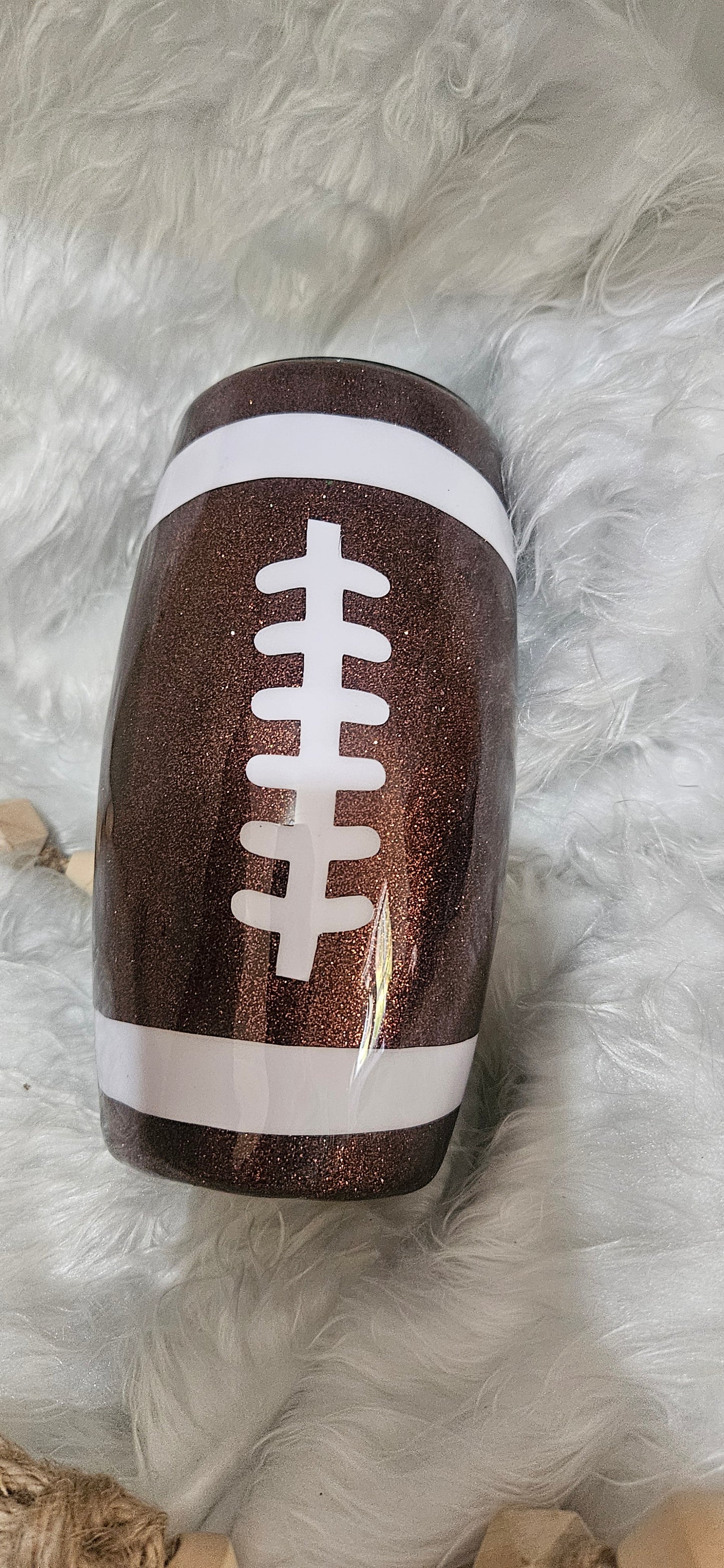 25oz tumbler football design