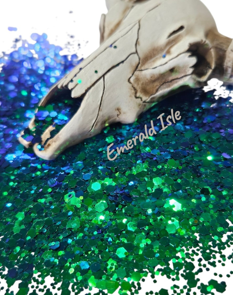 "Emerald Isle" Chameleon Chunky Glitter