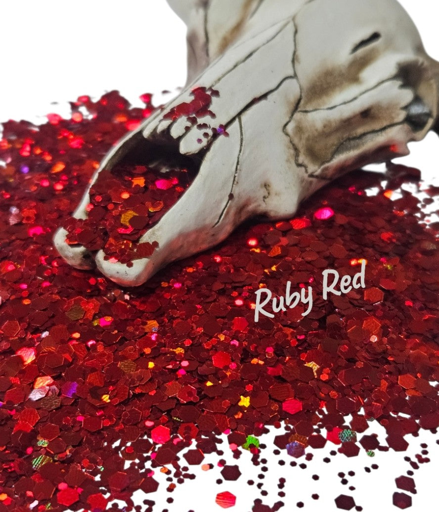 "Ruby Red" Halographic Chunky Glitter