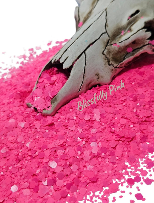 "Blissfully Pink" Matte Chunky Glitter