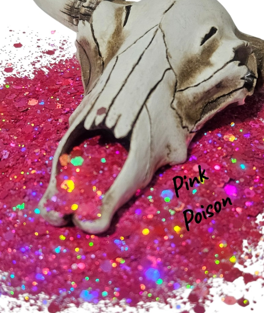 "Pink Poison" Halographic Chunky Glitter